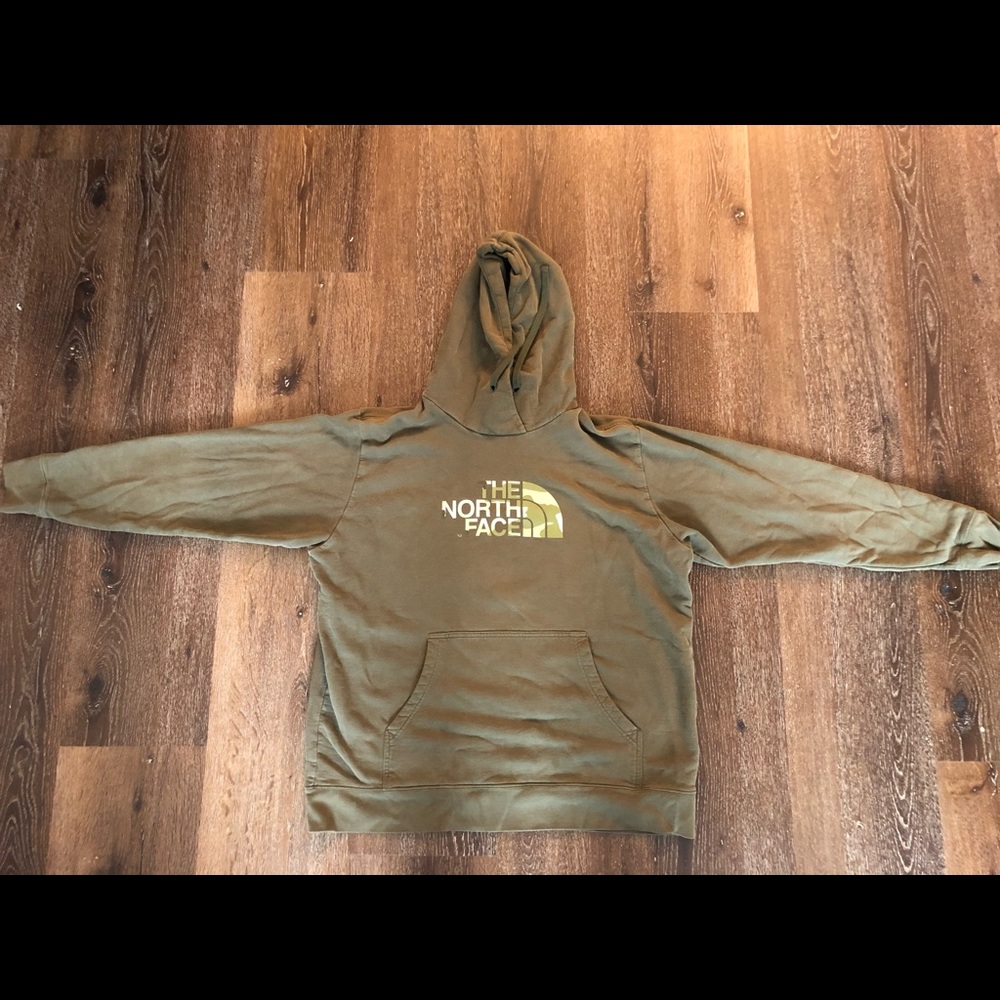 North Face Green Camo Hoodie